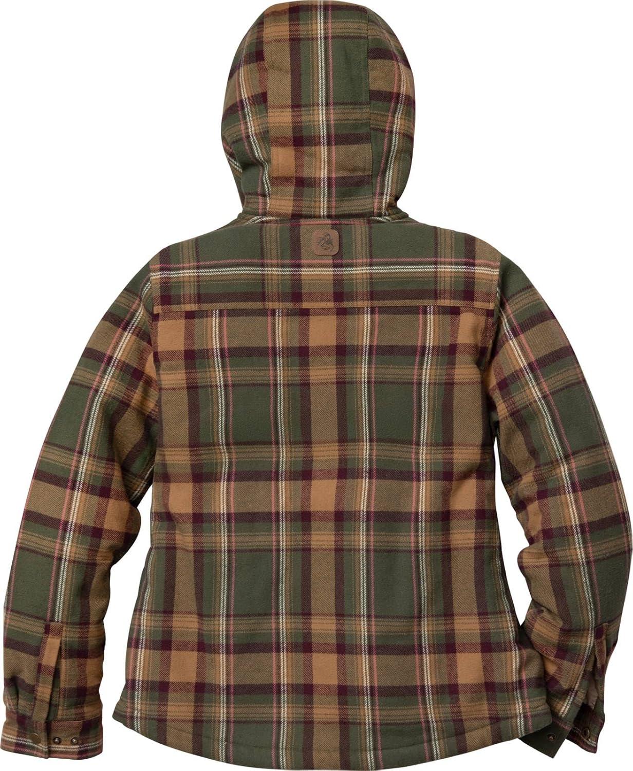 imageLegendary Whitetails Womens Hooded Shacket Berber Lined Shirt Jacket with Drawstring HoodMossy Meadows