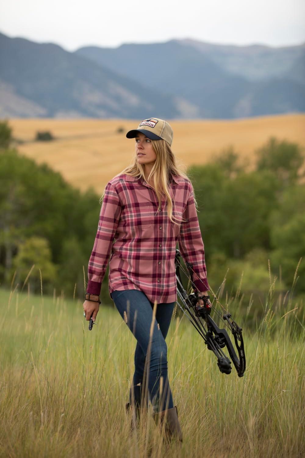 imageLegendary Whitetails Womens Legendary Comfort Fit Flannel ShirtFrosted Rose Plaid