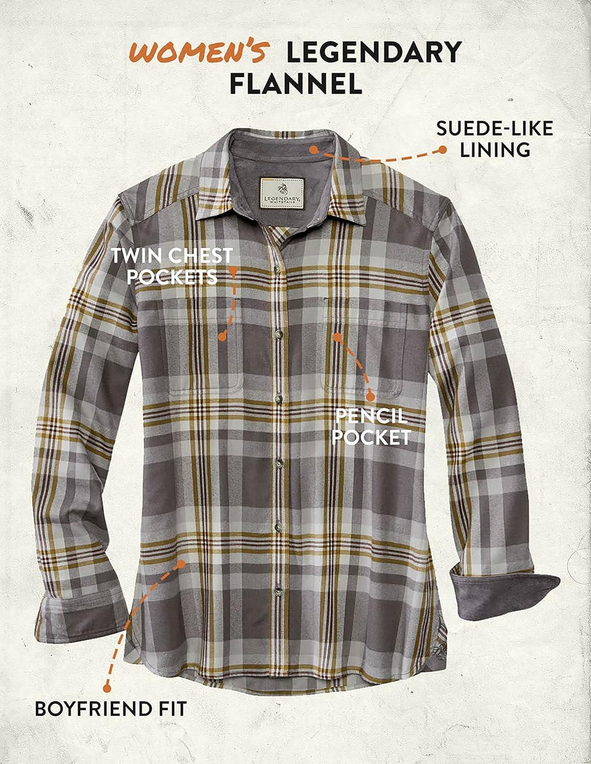 imageLegendary Whitetails Womens Legendary Comfort Fit Flannel ShirtMorning Fog Plaid
