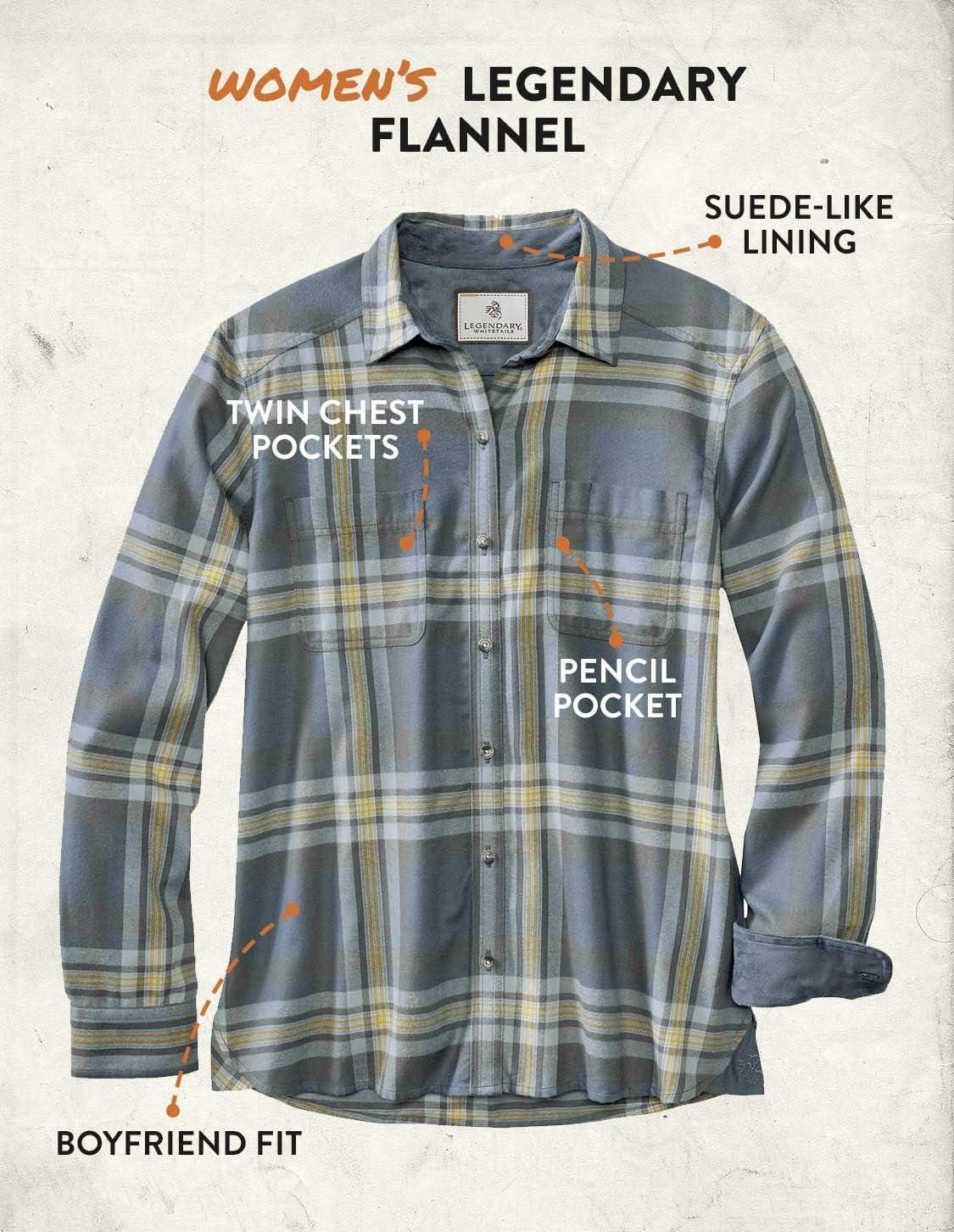 imageLegendary Whitetails Womens Legendary Comfort Fit Flannel ShirtPacific Harbor Plaid