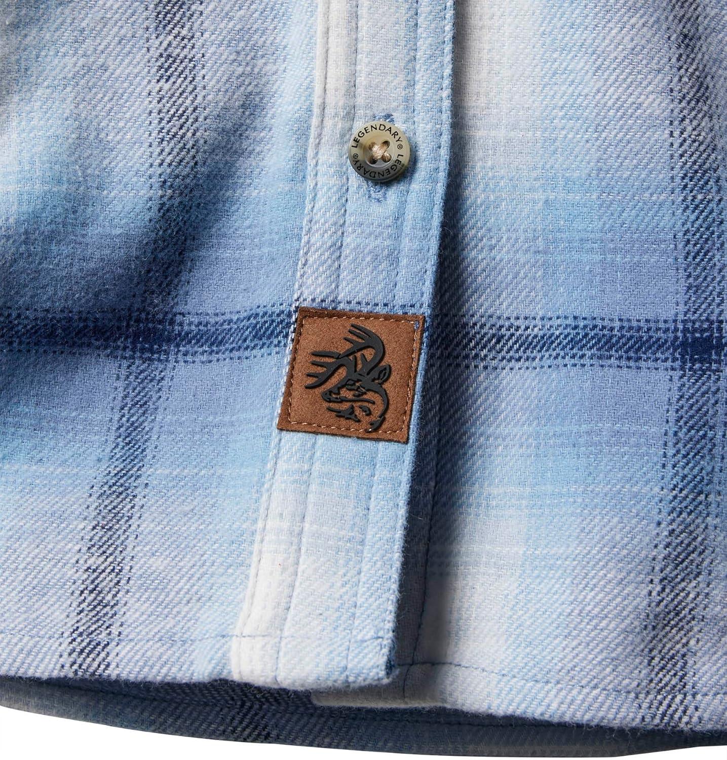 imageLegendary Whitetails Womens Long Sleeve Plaid Flannel Button Up Shirt 100 CottonBaby Blues Plaid