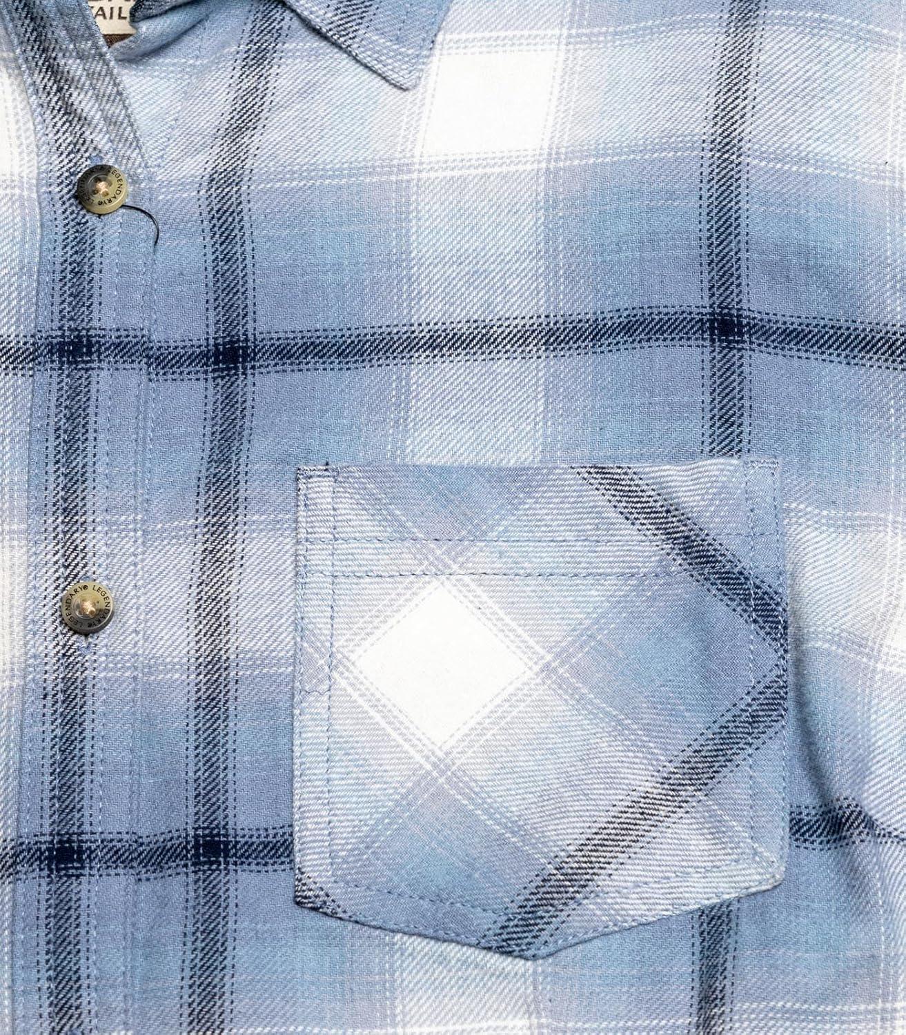 imageLegendary Whitetails Womens Long Sleeve Plaid Flannel Button Up Shirt 100 CottonBaby Blues Plaid