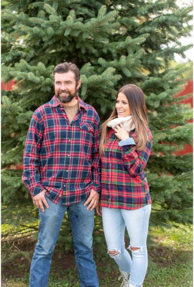 imageLegendary Whitetails Womens Long Sleeve Plaid Flannel Button Up Shirt 100 CottonHolly Berry