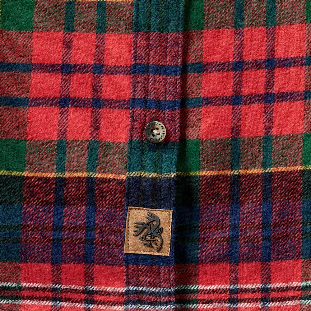 imageLegendary Whitetails Womens Long Sleeve Plaid Flannel Button Up Shirt 100 CottonHolly Berry