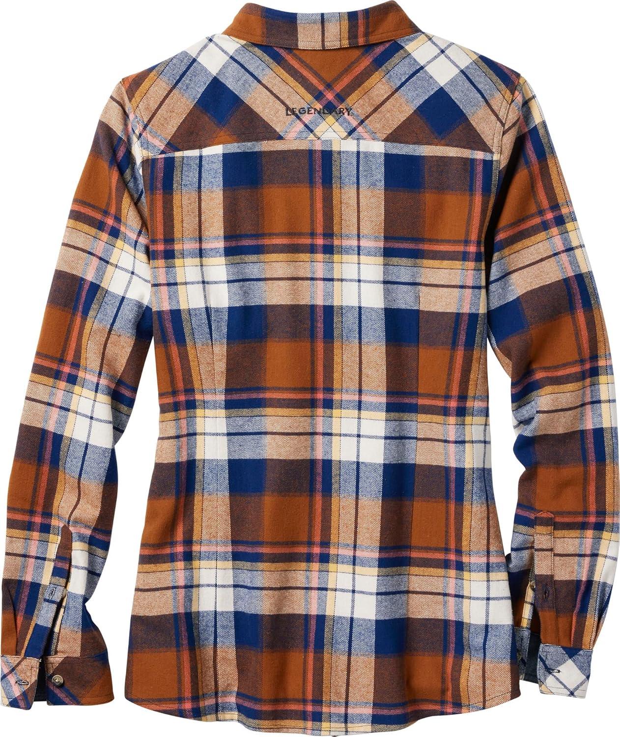 imageLegendary Whitetails Womens Long Sleeve Plaid Flannel Button Up Shirt 100 CottonRoyal Blue Plaid