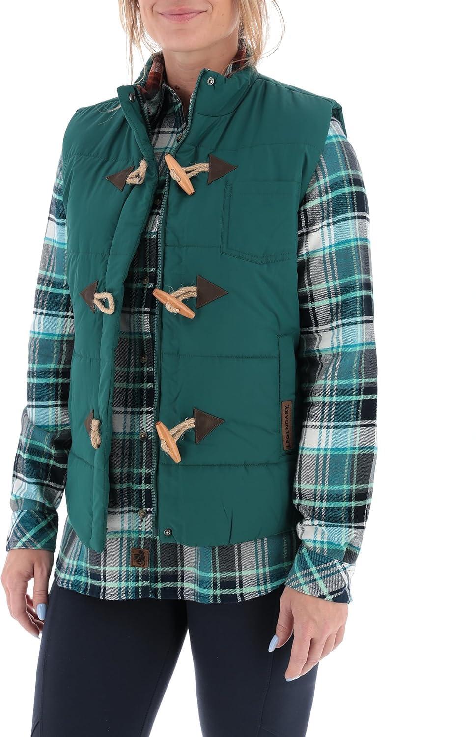 imageLegendary Whitetails Womens Quilted Toggle Puffer VestDeep Teal