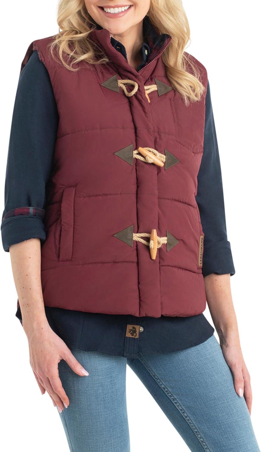 imageLegendary Whitetails Womens Quilted Toggle Puffer VestRusty Maroon