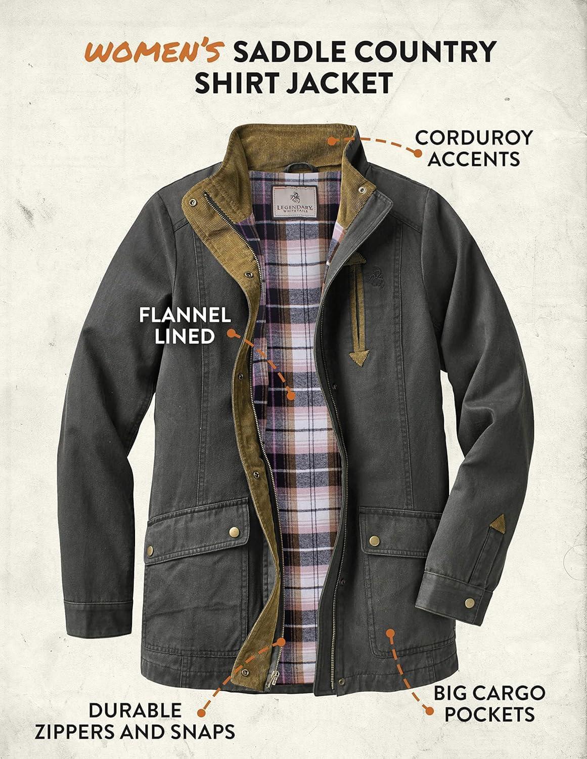 imageLegendary Whitetails Womens Shirt Jacket Long Sleeve Flannel LinedTarmac