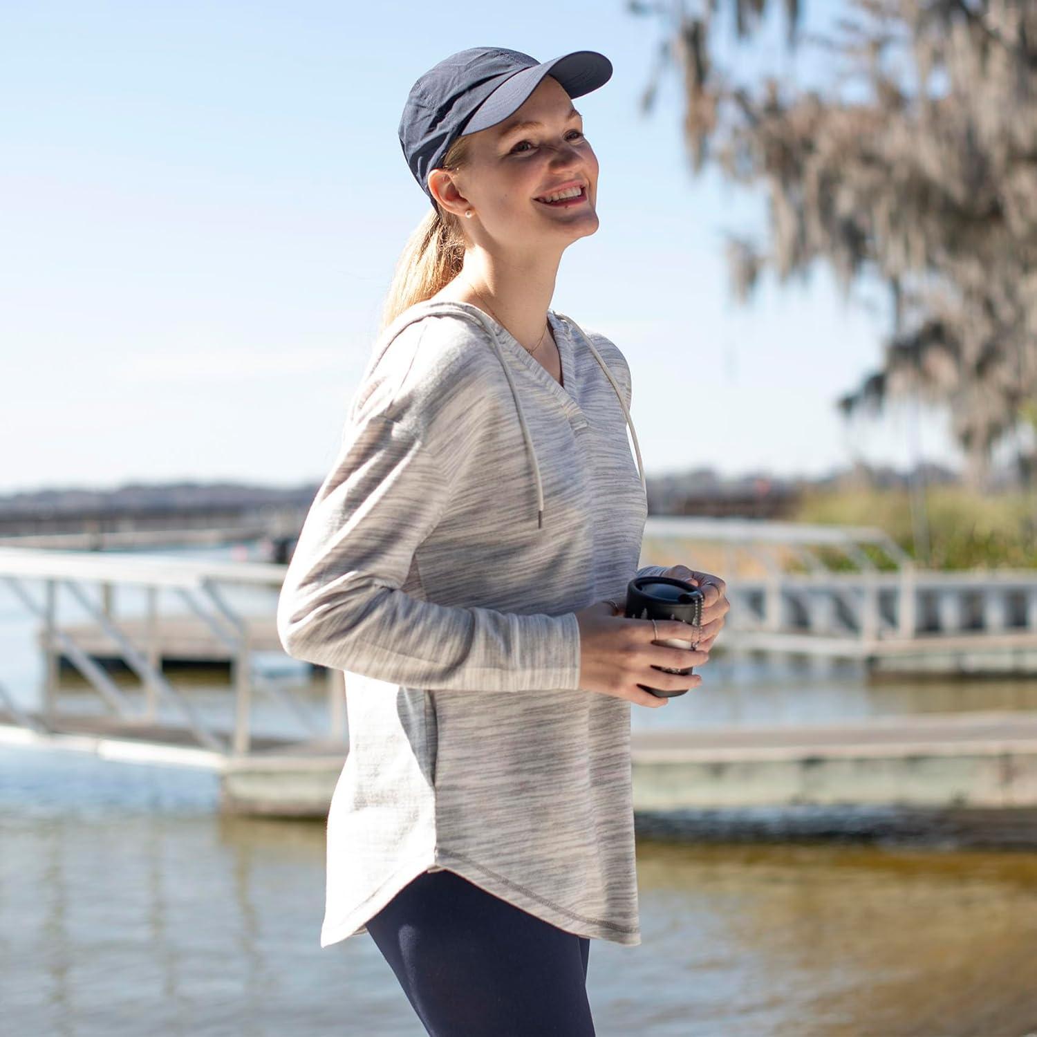 imageLegendary Whitetails Womens Space Dye Knit VNeck Pullover Hoodie TopGrey Space Dye