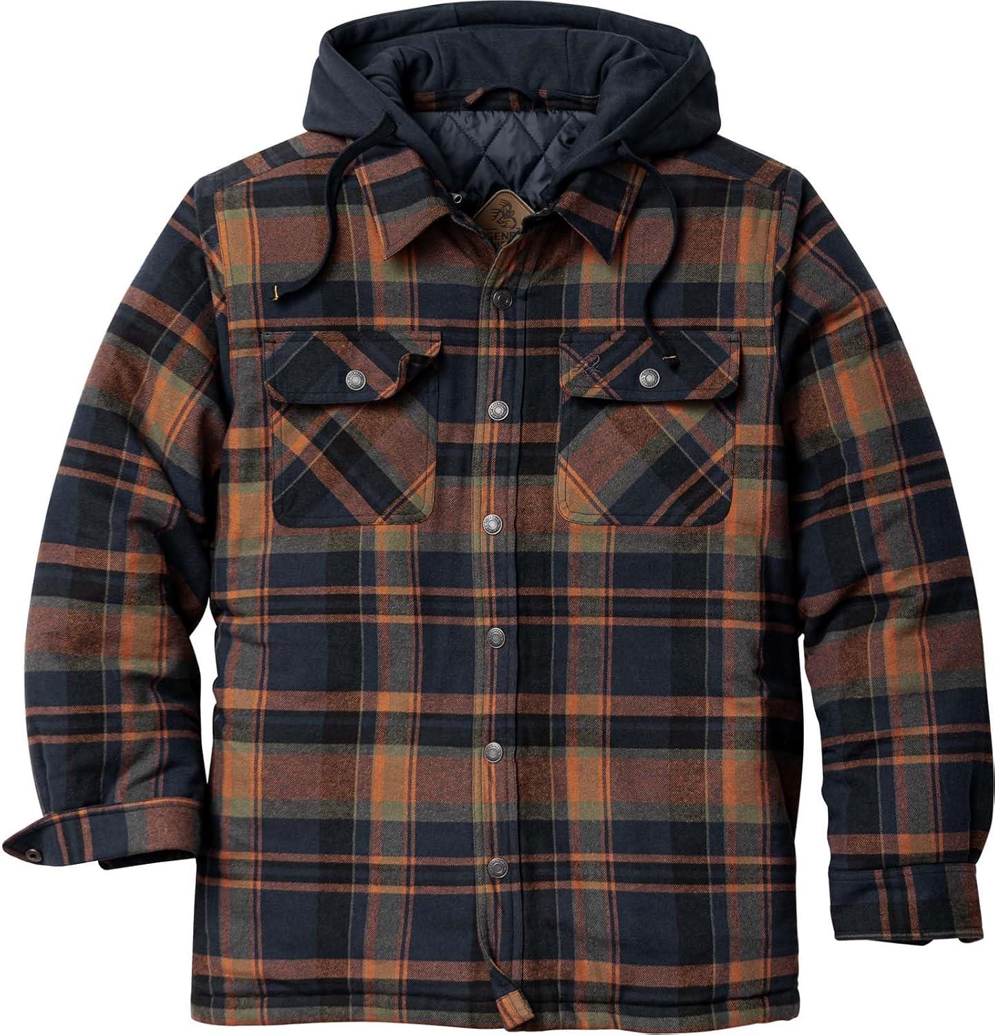 imageLegendary Whitetails mens Concealed Carry Maplewood Hooded Shirt JacketAncient Bison Plaid