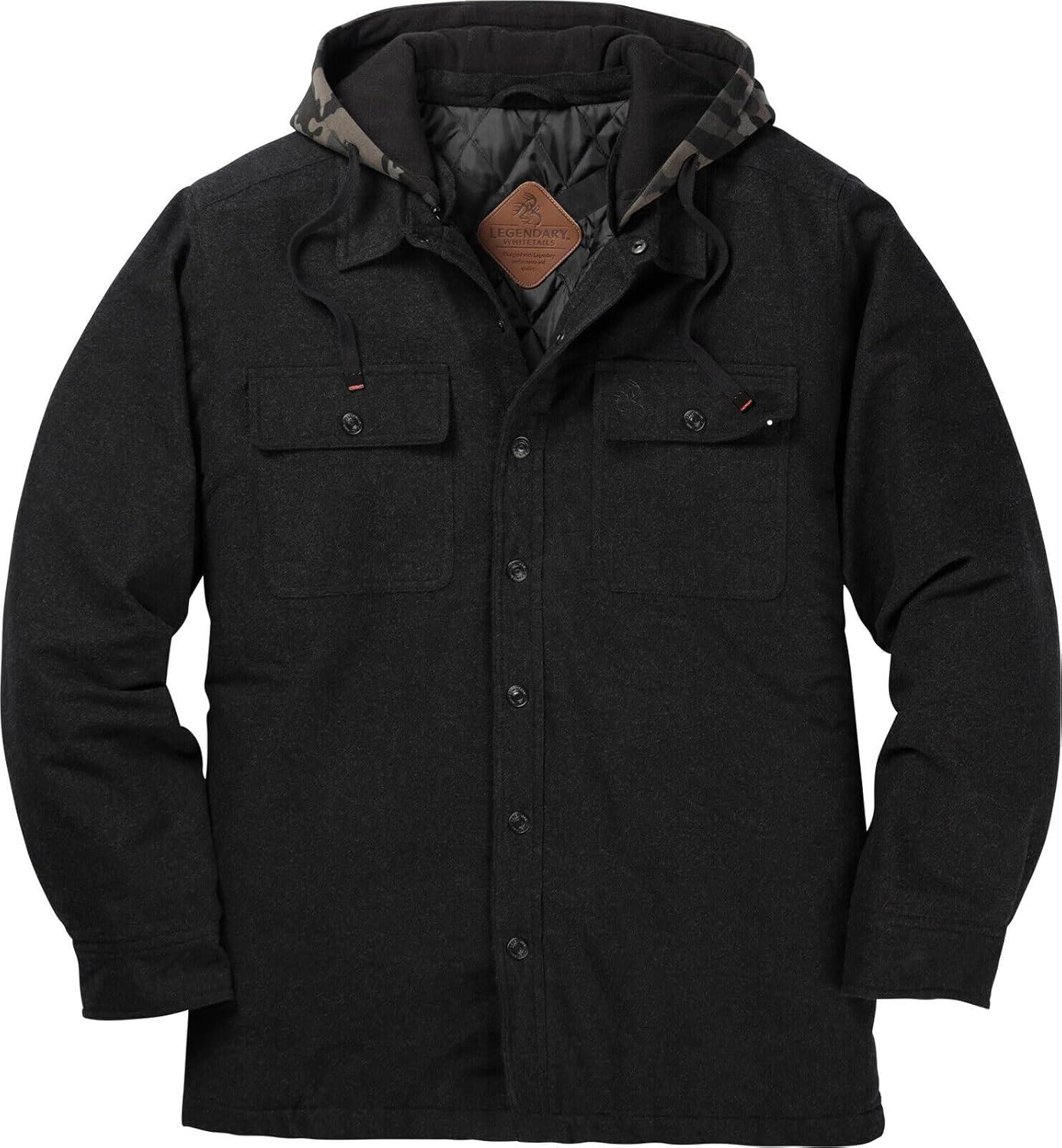 imageLegendary Whitetails mens Concealed Carry Maplewood Hooded Shirt JacketBlack Heather