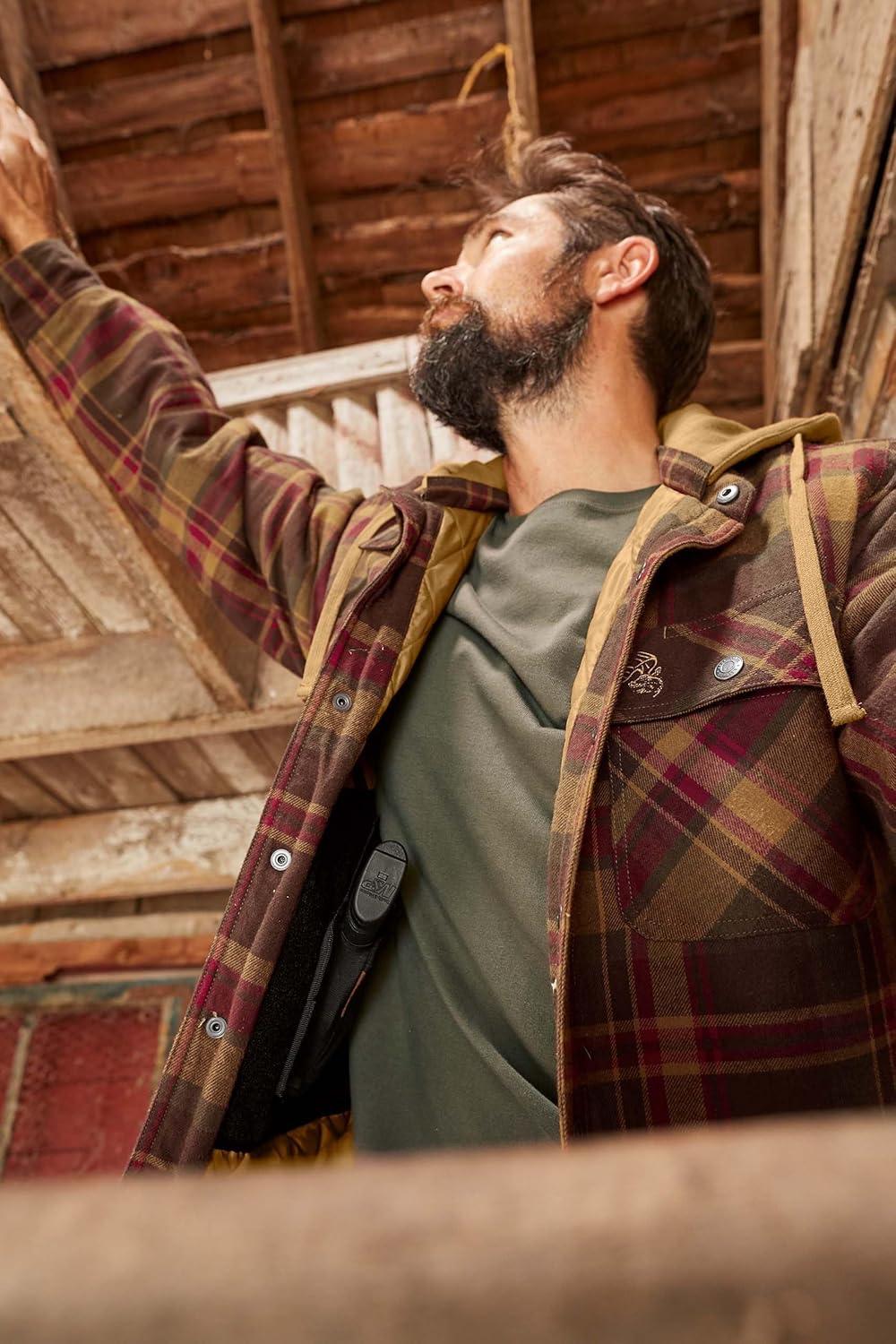 imageLegendary Whitetails mens Concealed Carry Maplewood Hooded Shirt JacketMaplewood Plaid