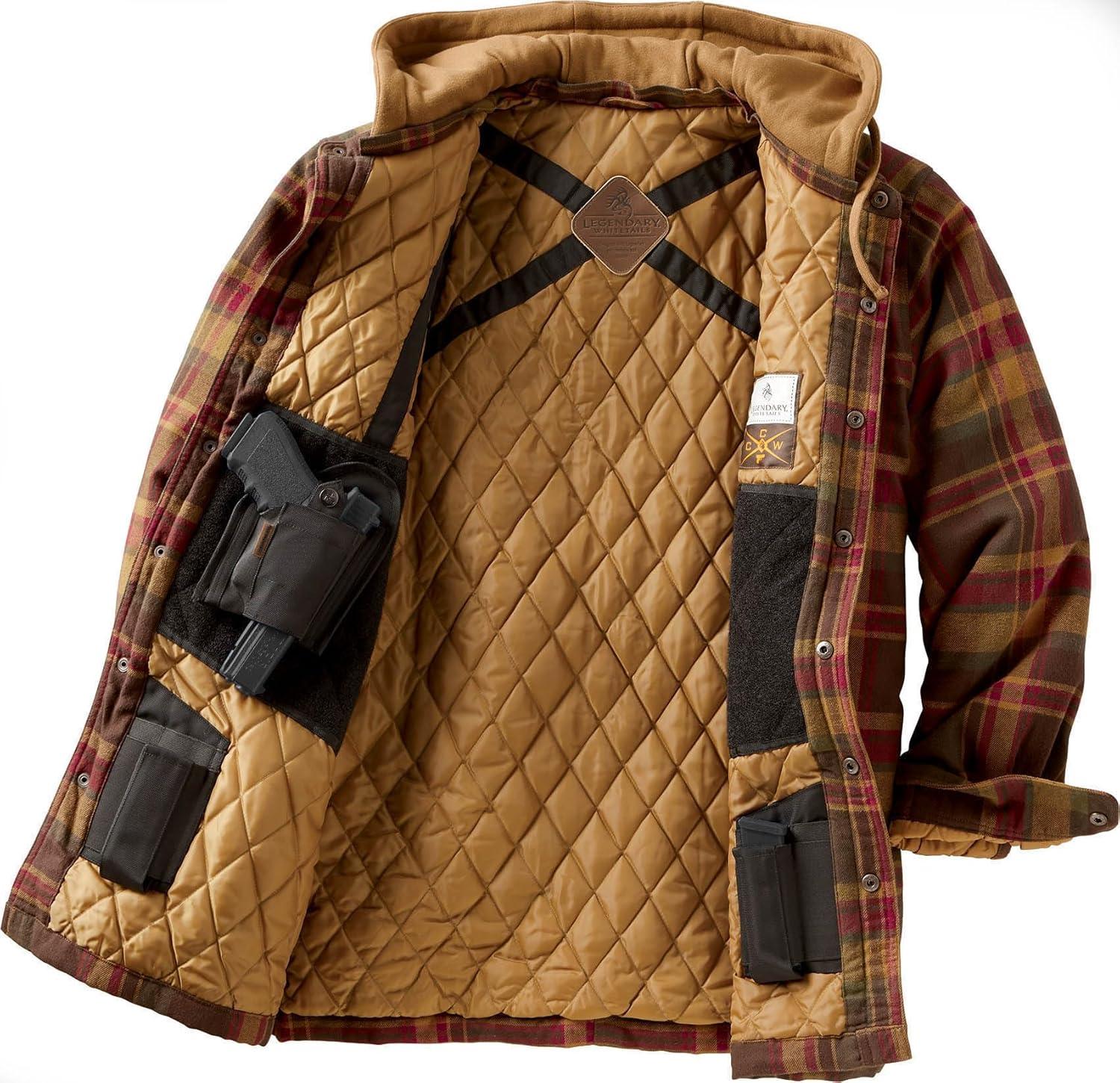 imageLegendary Whitetails mens Concealed Carry Maplewood Hooded Shirt JacketMaplewood Plaid