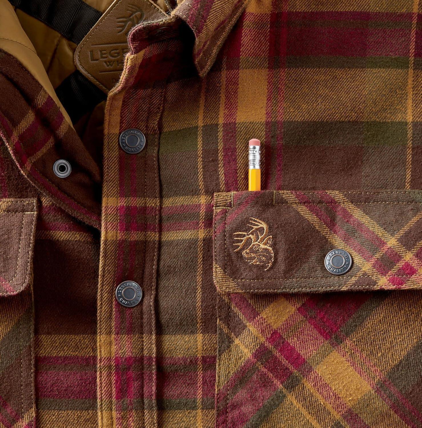 imageLegendary Whitetails mens Concealed Carry Maplewood Hooded Shirt JacketMaplewood Plaid