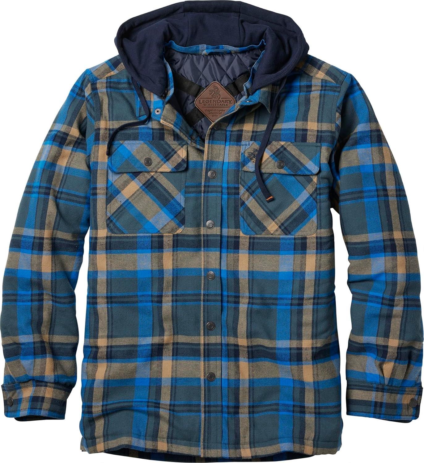 imageLegendary Whitetails mens Concealed Carry Maplewood Hooded Shirt JacketSlate Hatchet Plaid