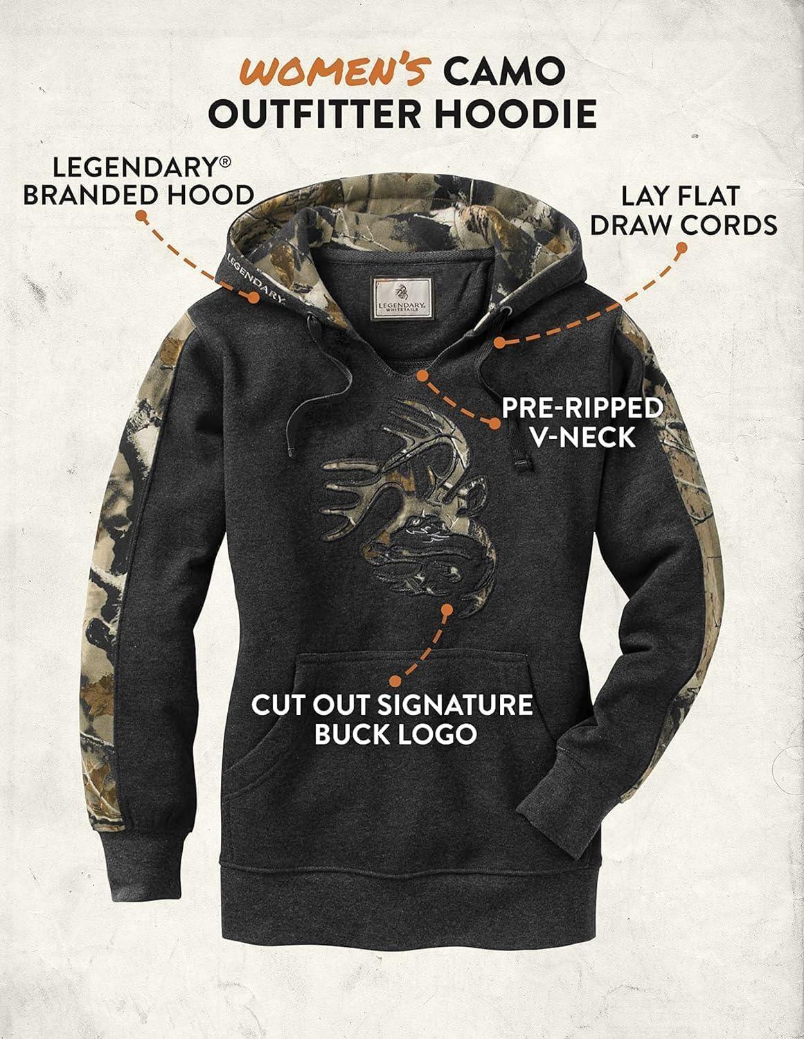 imageLegendary Whitetails womens Camo Outfitter HoodieCharcoal Heather