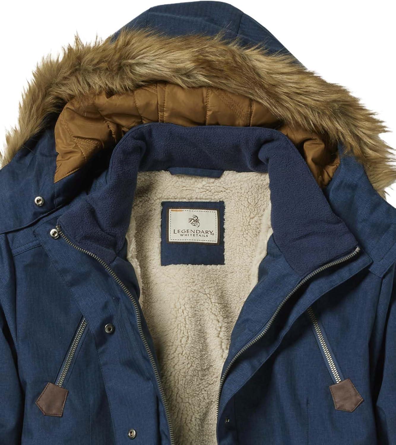 imageLegendary Whitetails womens Water Resistant Anchorage Parka Winter Coat With Removable HoodCrater Lake Blue