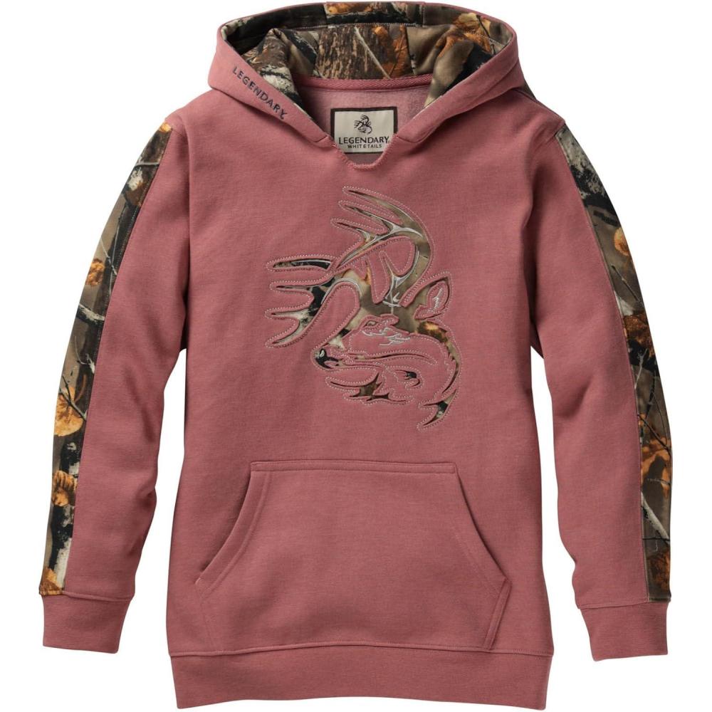 imageLegendary Whitetails Kids Pullover Hoodie Camo Sweatshirt Comfy VNeck DesignAsh Rose Heather