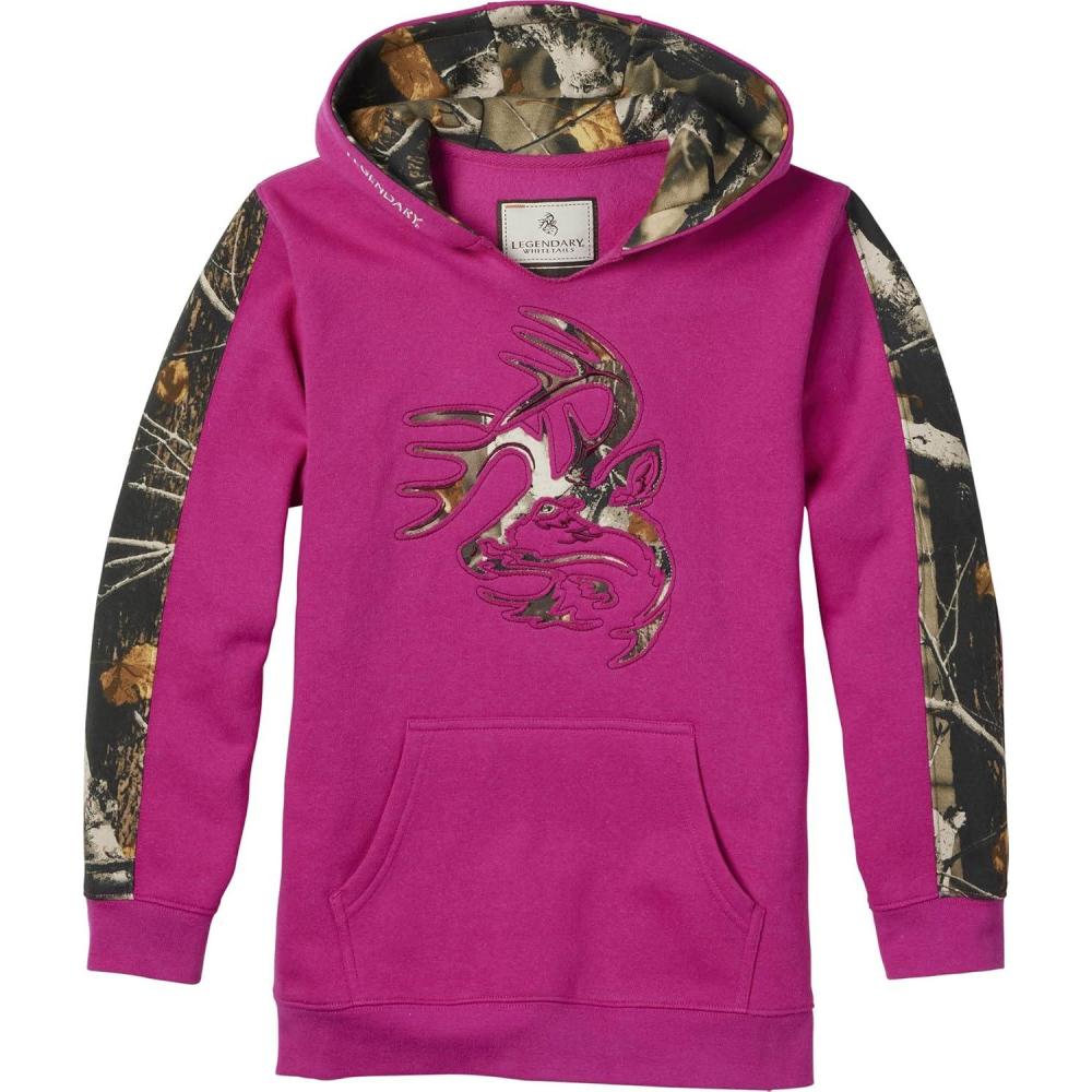 imageLegendary Whitetails Kids Pullover Hoodie Camo Sweatshirt Comfy VNeck DesignFuchsia