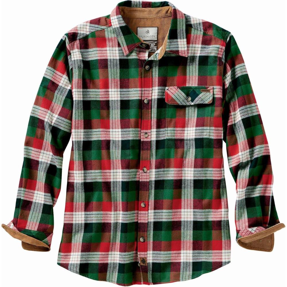 imageLegendary Whitetails Mens Flannel Shirt Long Sleeve Button Down 100 CottonAlpine Mountain Plaid