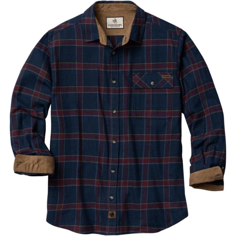 imageLegendary Whitetails Mens Flannel Shirt Long Sleeve Button Down 100 CottonAmerican Treasure Plaid