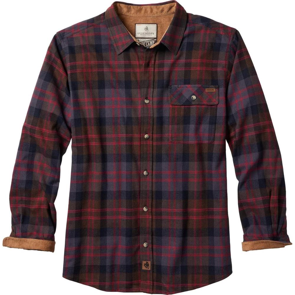 imageLegendary Whitetails Mens Flannel Shirt Long Sleeve Button Down 100 CottonBearcat Plaid