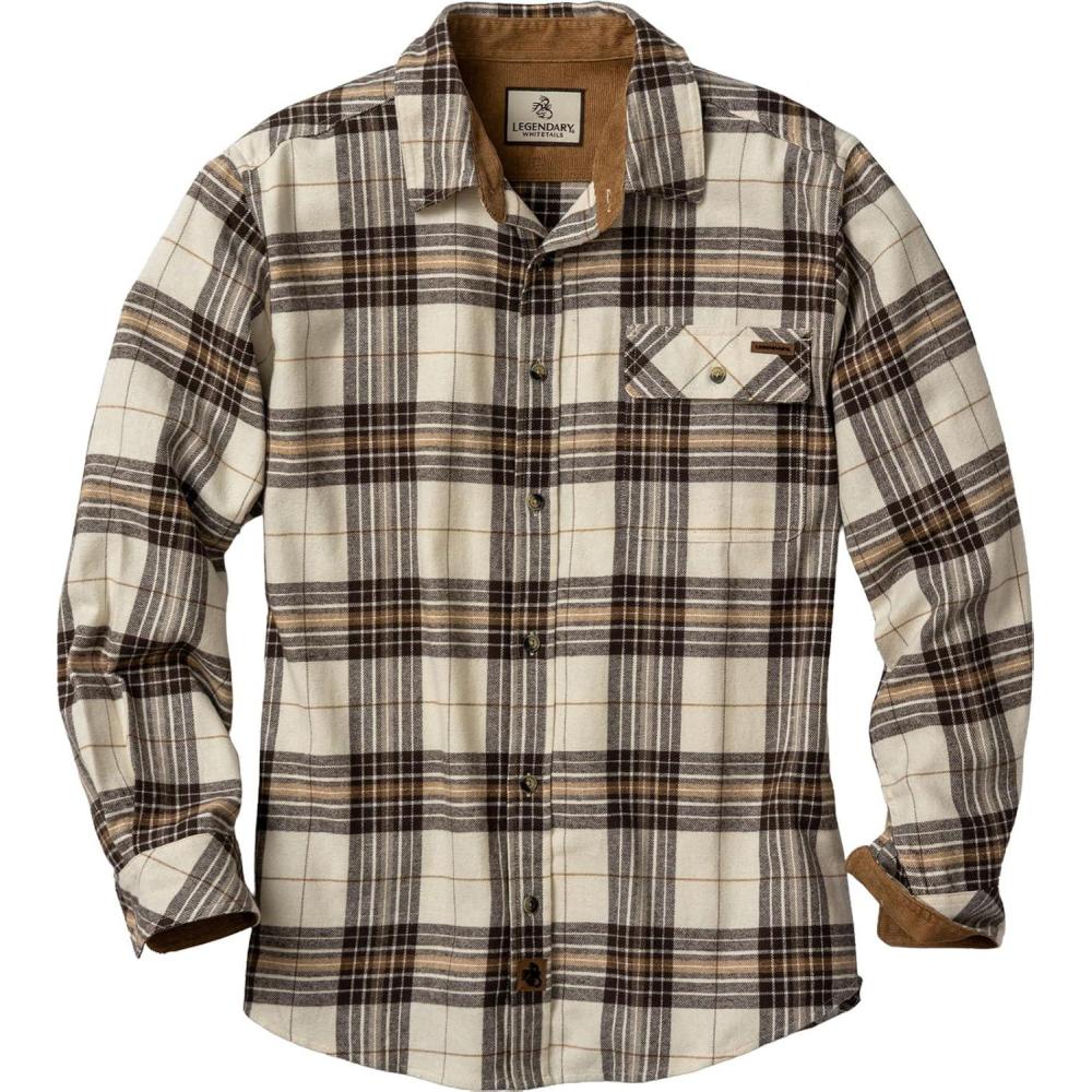 imageLegendary Whitetails Mens Flannel Shirt Long Sleeve Button Down 100 CottonHorned Buck Plaid