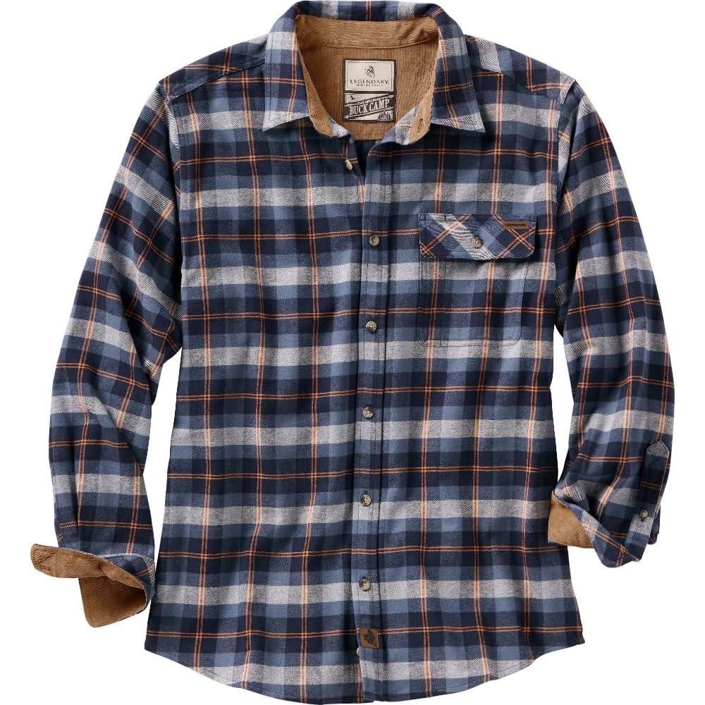 imageLegendary Whitetails Mens Flannel Shirt Long Sleeve Button Down 100 CottonIronwood Plaid