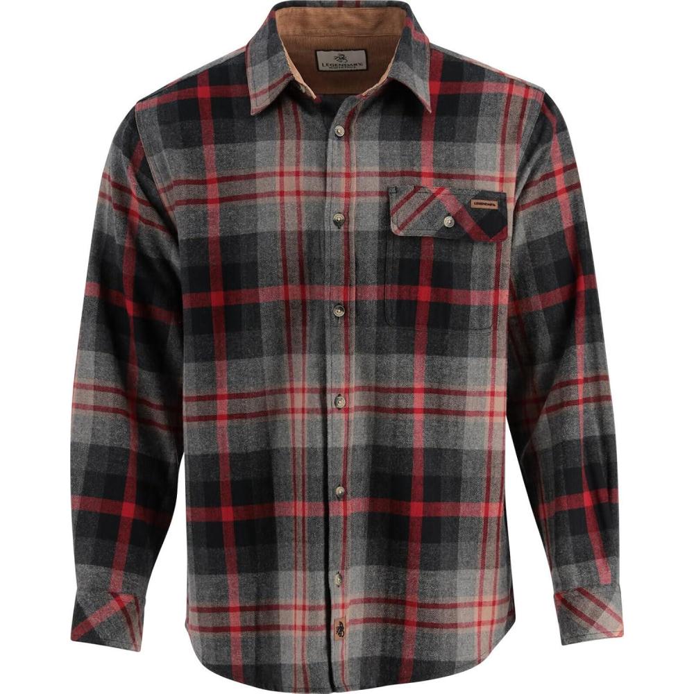 imageLegendary Whitetails Mens Flannel Shirt Long Sleeve Button Down 100 CottonLocomotive Plaid