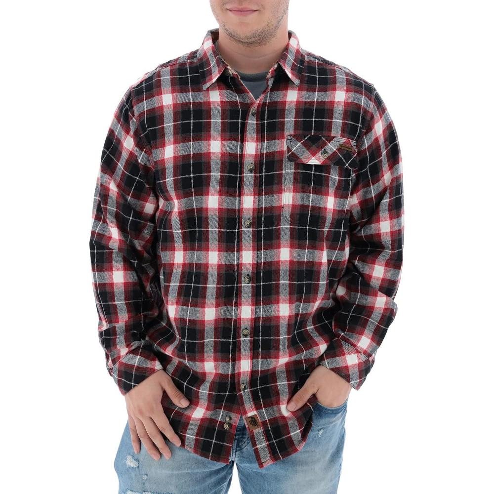 imageLegendary Whitetails Mens Flannel Shirt Long Sleeve Button Down 100 CottonSackett Plaid