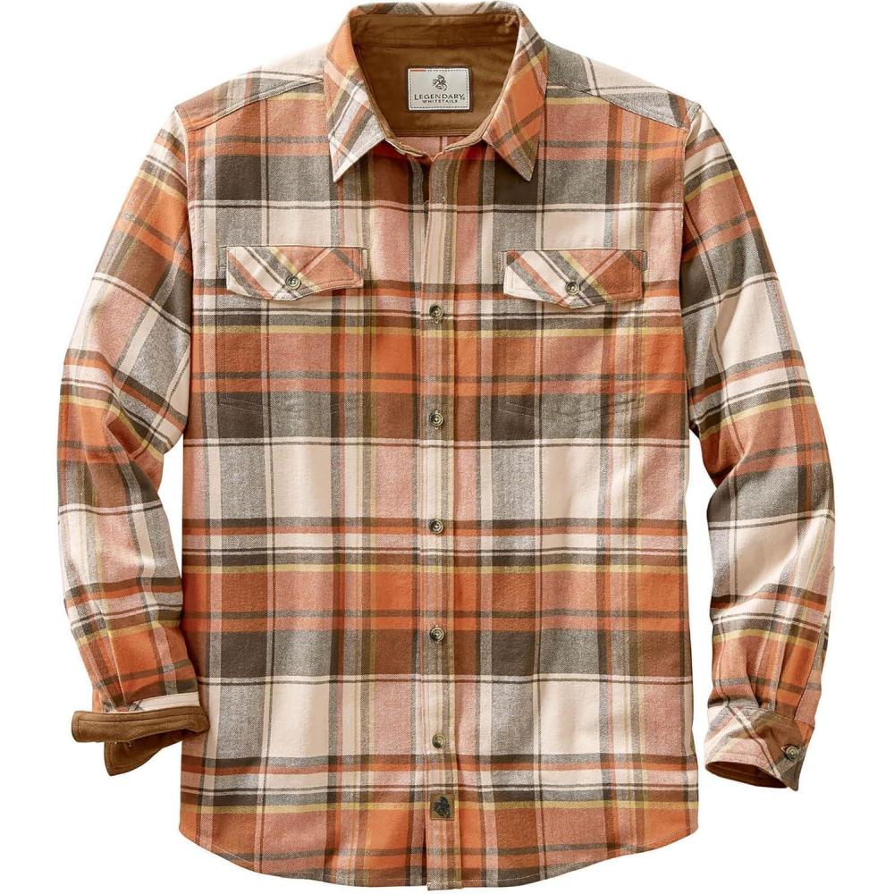 imageLegendary Whitetails Mens Flannel Shirt Long Sleeve Button Down Relaxed FitDark Horizon Plaid