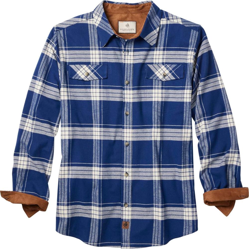 imageLegendary Whitetails Mens Flannel Shirt Long Sleeve Button Down Relaxed FitThrifty Sapphire Plaid