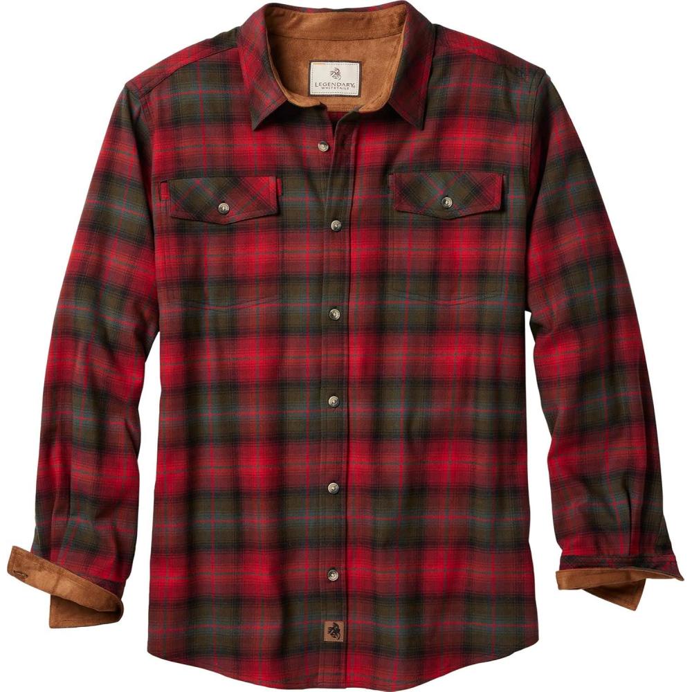 imageLegendary Whitetails Mens Flannel Shirt Long Sleeve Button Down Relaxed FitTrendy St Nicholas Plaid