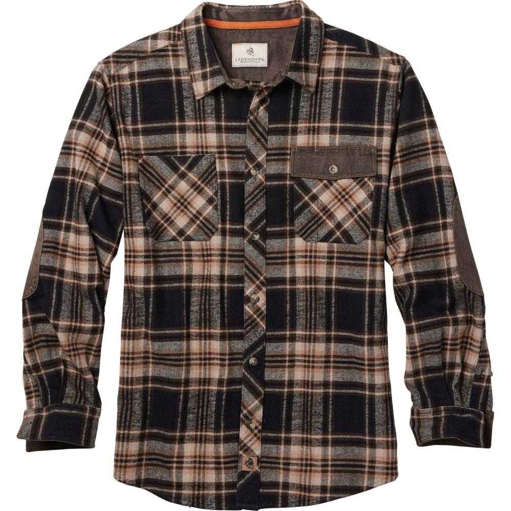 imageLegendary Whitetails Mens Heavyweight Flannel Shirt Long Sleeve Button Up 100 CottonPonderosa Plaid