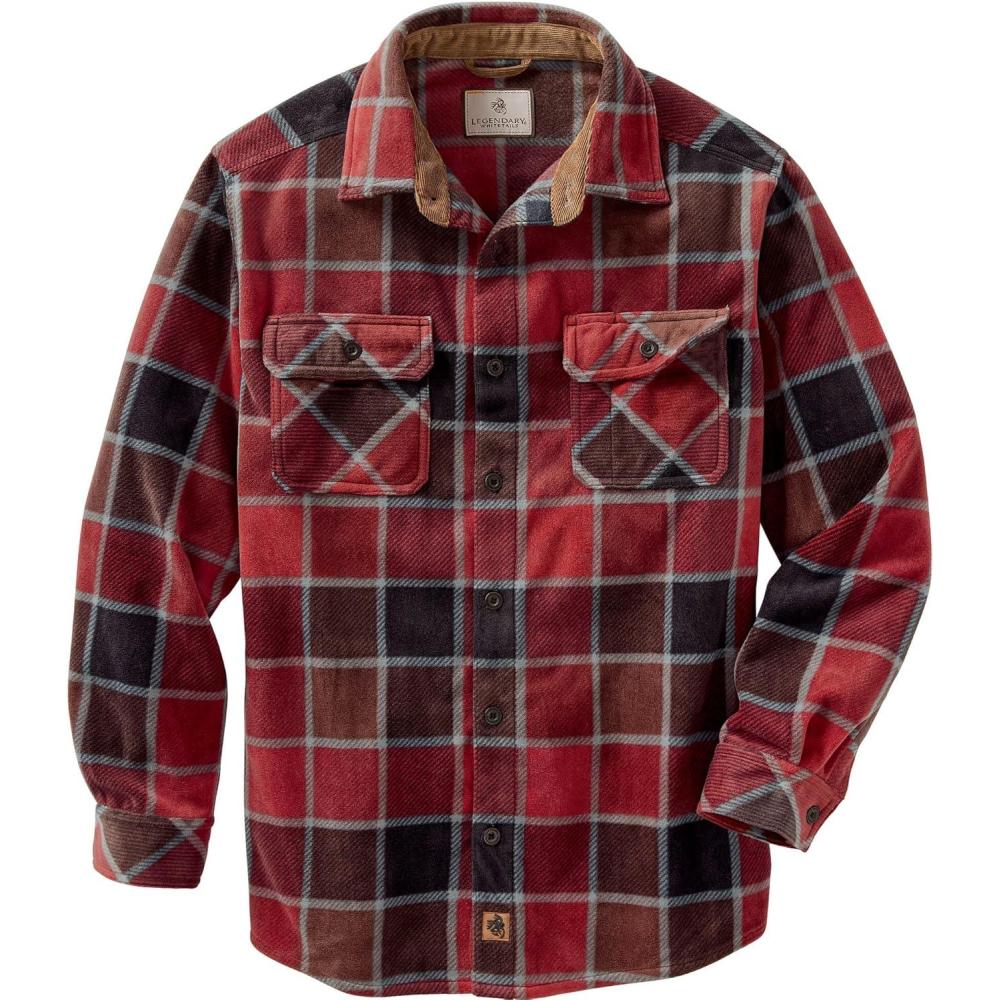 imageLegendary Whitetails Mens Long Sleeve Fleece Button Up Heavyweight ShirtKillian Square Plaid