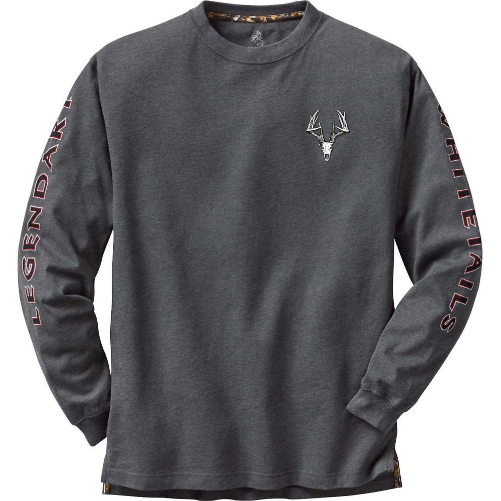 imageLegendary Whitetails Mens Long Sleeve TShirt Graphic Tee Preshrunk 100 Heavyweight CottonCharcoal Heather