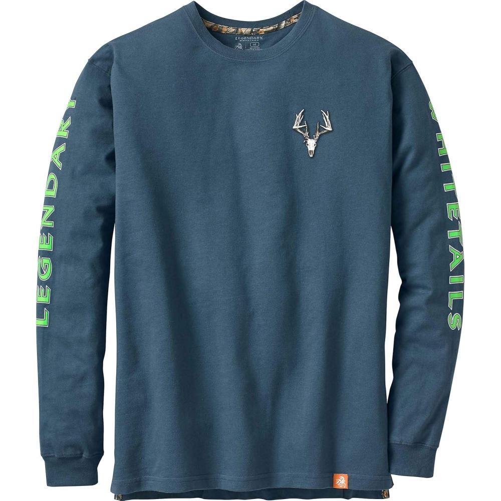 imageLegendary Whitetails Mens Long Sleeve TShirt Graphic Tee Preshrunk 100 Heavyweight CottonSlate