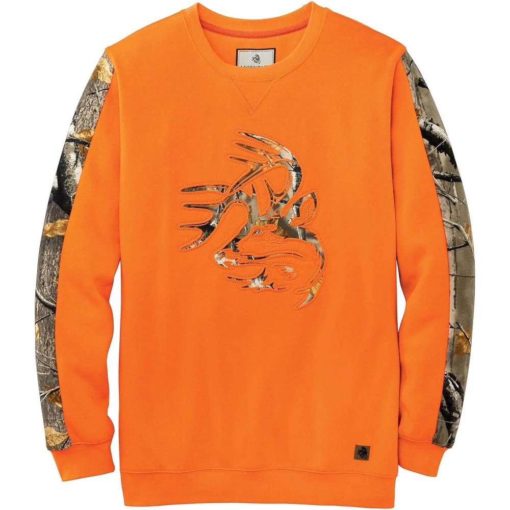 imageLegendary Whitetails Mens Outfitter Crew Fleece SweatshirtInferno