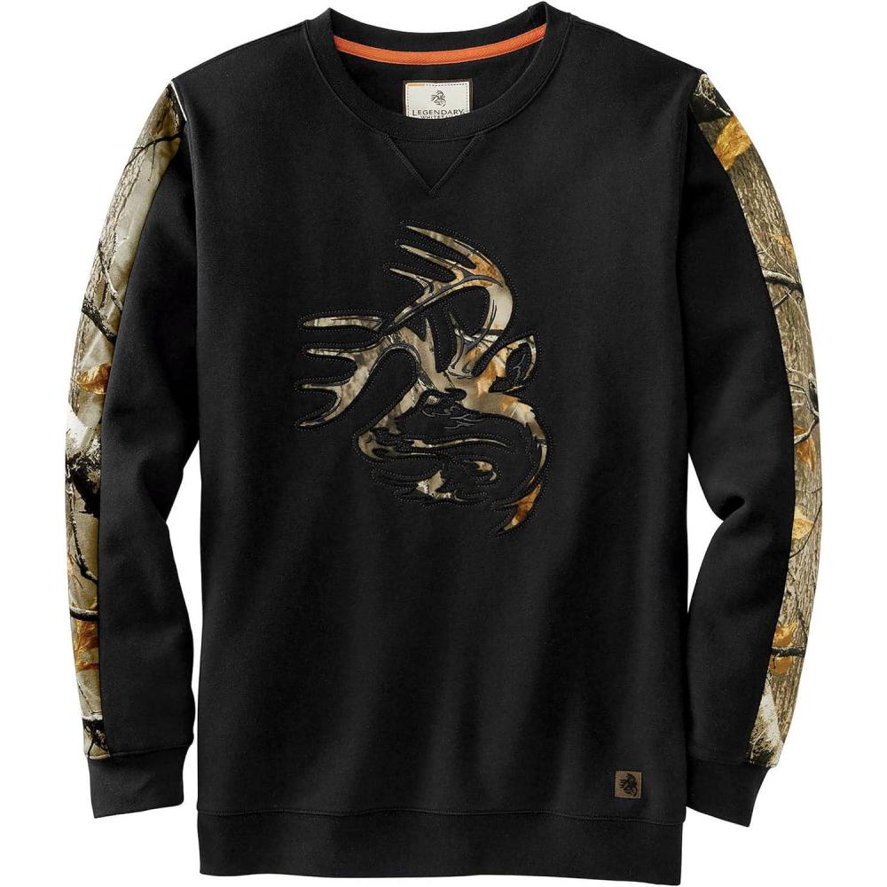 imageLegendary Whitetails Mens Outfitter Crew Fleece SweatshirtOnyx