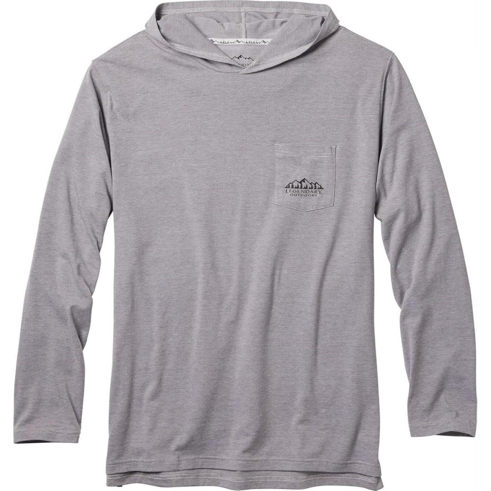 imageLegendary Whitetails Mens Portage Moisture Wicking UPF Sun Protection Hooded Performance Long Sleeve TShirtFlint Heather
