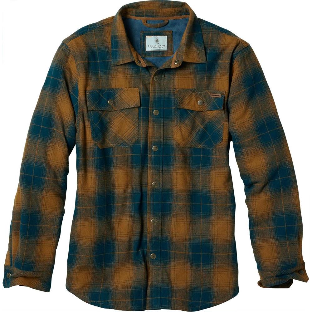 imageLegendary Whitetails Mens Thermal Lined Shirt Jacket Plaid Flannel Polyfill InsulatedBurnt End Plaid