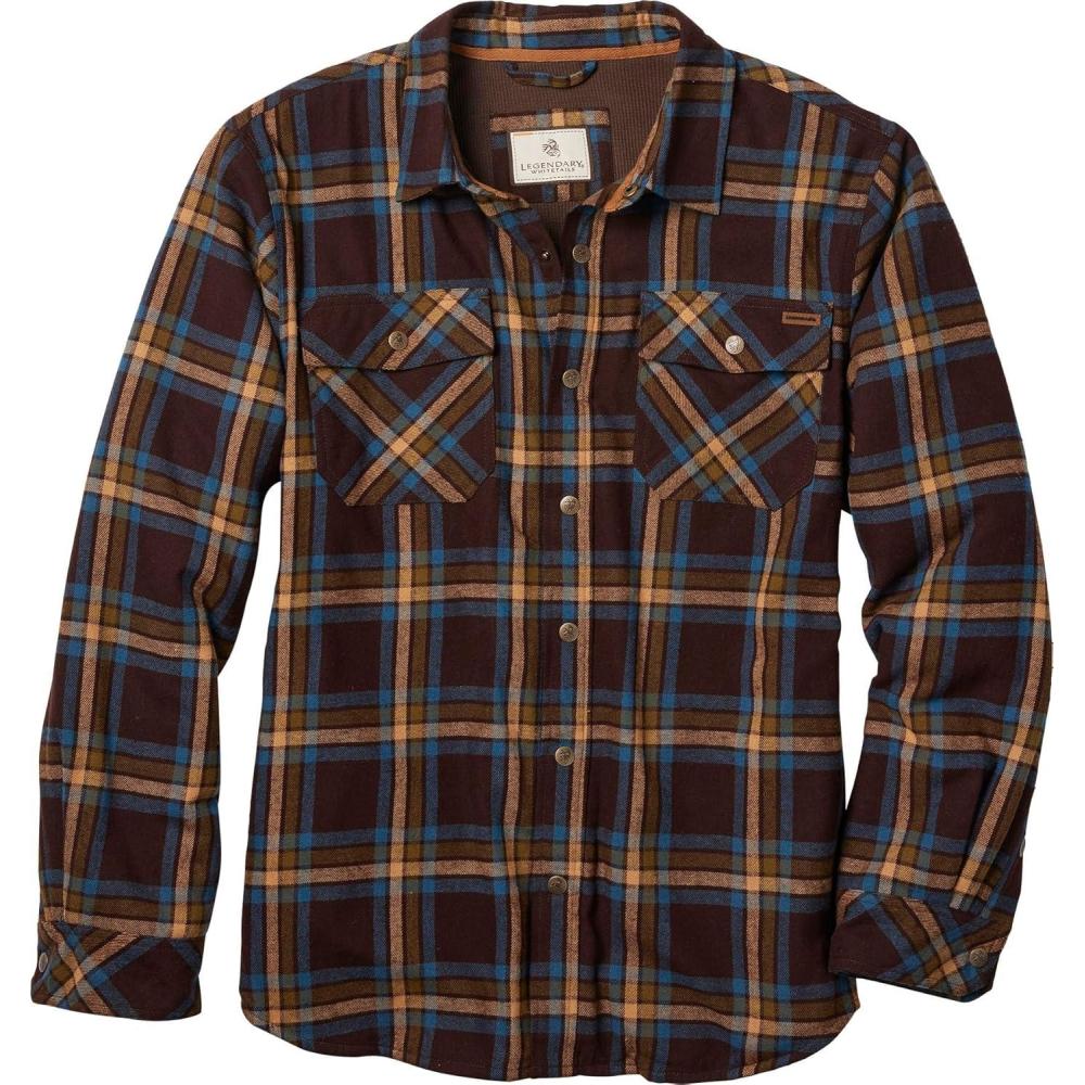 imageLegendary Whitetails Mens Thermal Lined Shirt Jacket Plaid Flannel Polyfill InsulatedPrairie Plaid