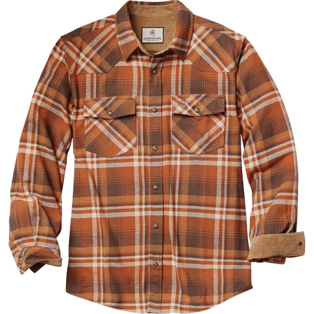 imageLegendary Whitetails Mens Western Flannel Shirt Button Up Brushed CottonEmber Grove Plaid