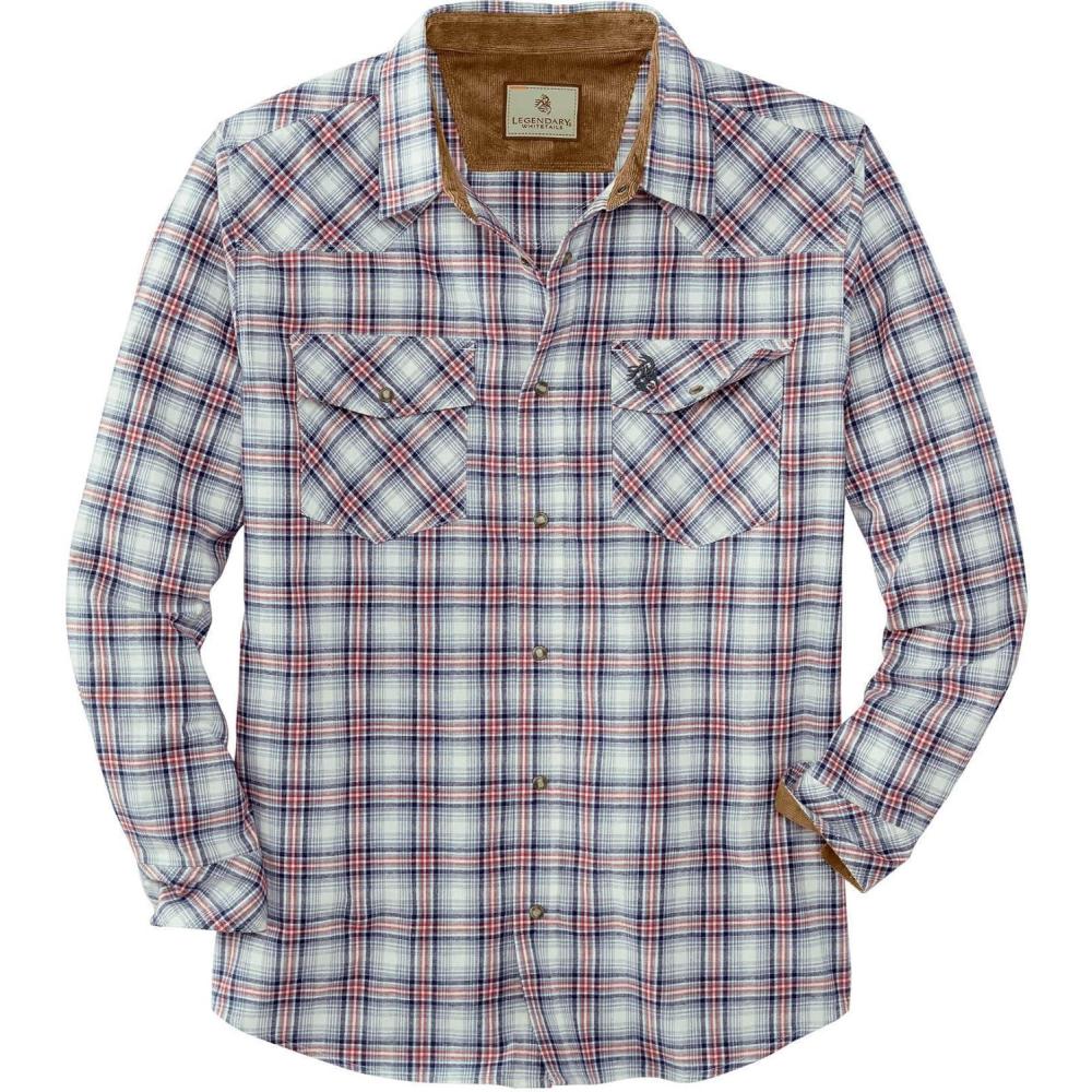 imageLegendary Whitetails Mens Western Flannel Shirt Button Up Brushed CottonRanch Hand Plaid