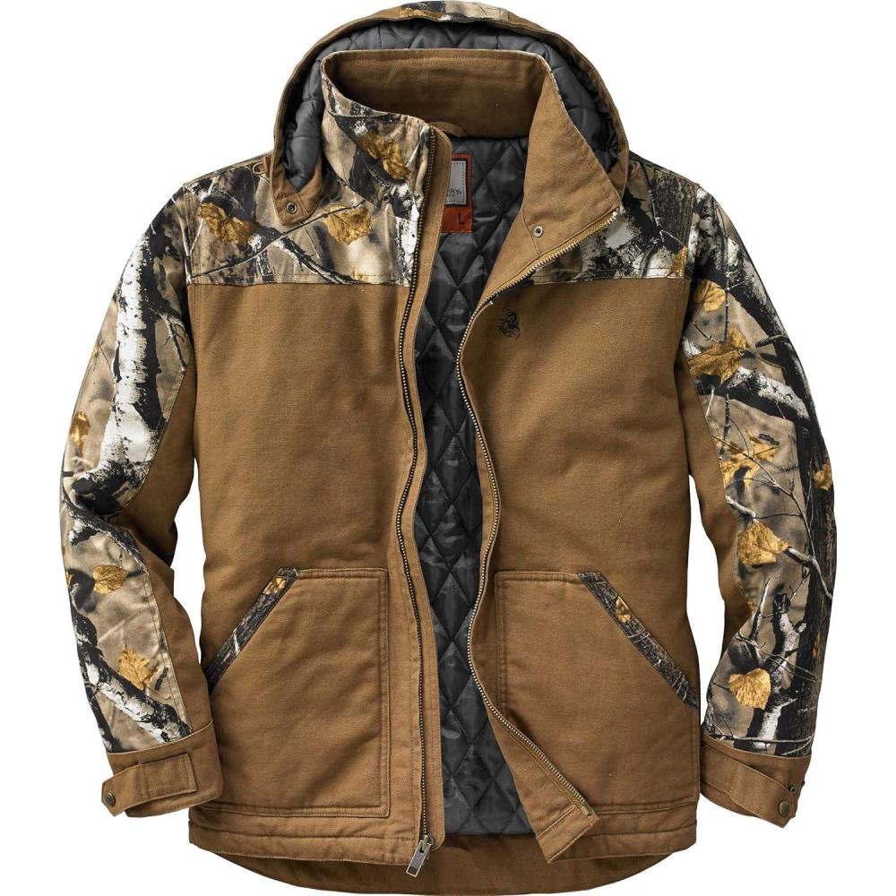 imageLegendary Whitetails Mens Winter Coat Quilted Canvas Workwear Jacket Water Repellent InsulatedBarley