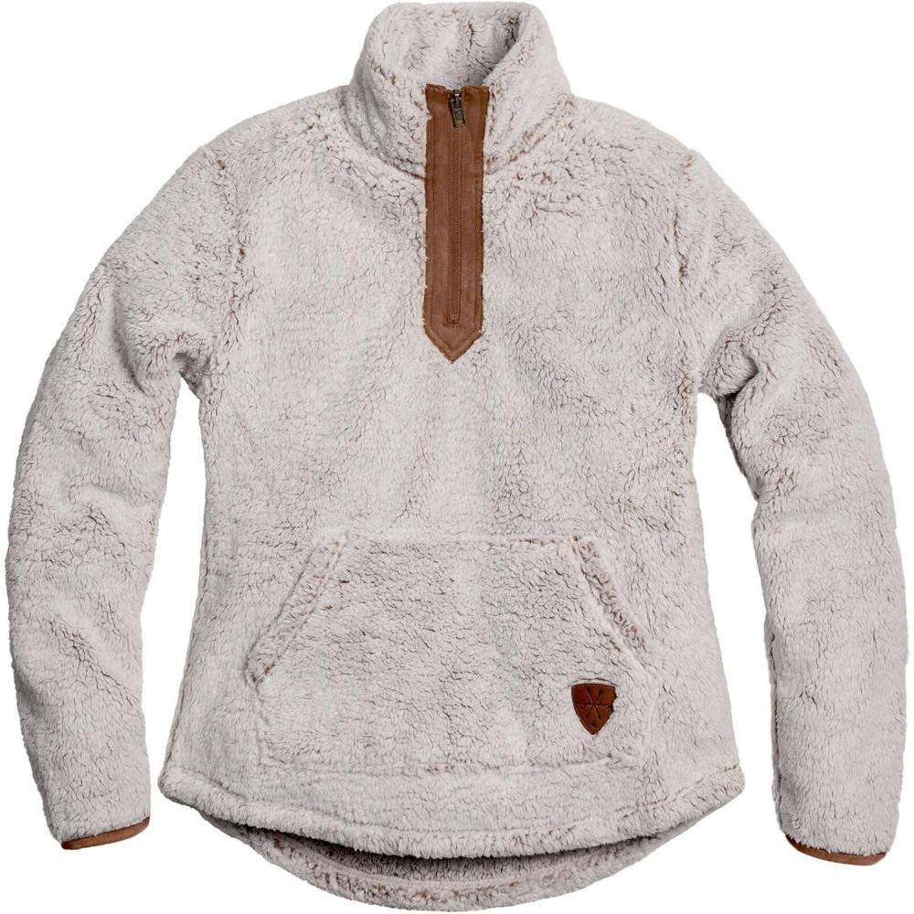imageLegendary Whitetails Womens Fuzzy Hide Fleece Pullover 14 ZipFrosted Chestnut