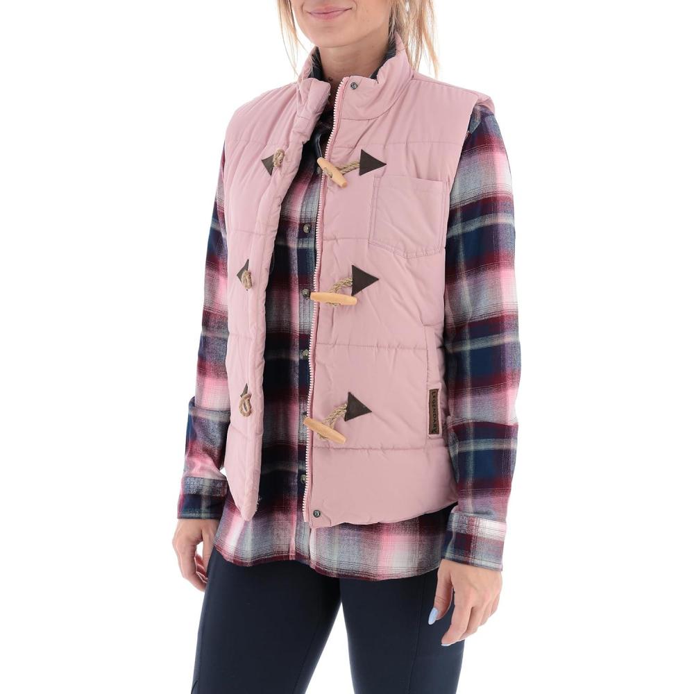 imageLegendary Whitetails Womens Quilted Toggle Puffer VestDusty Rose