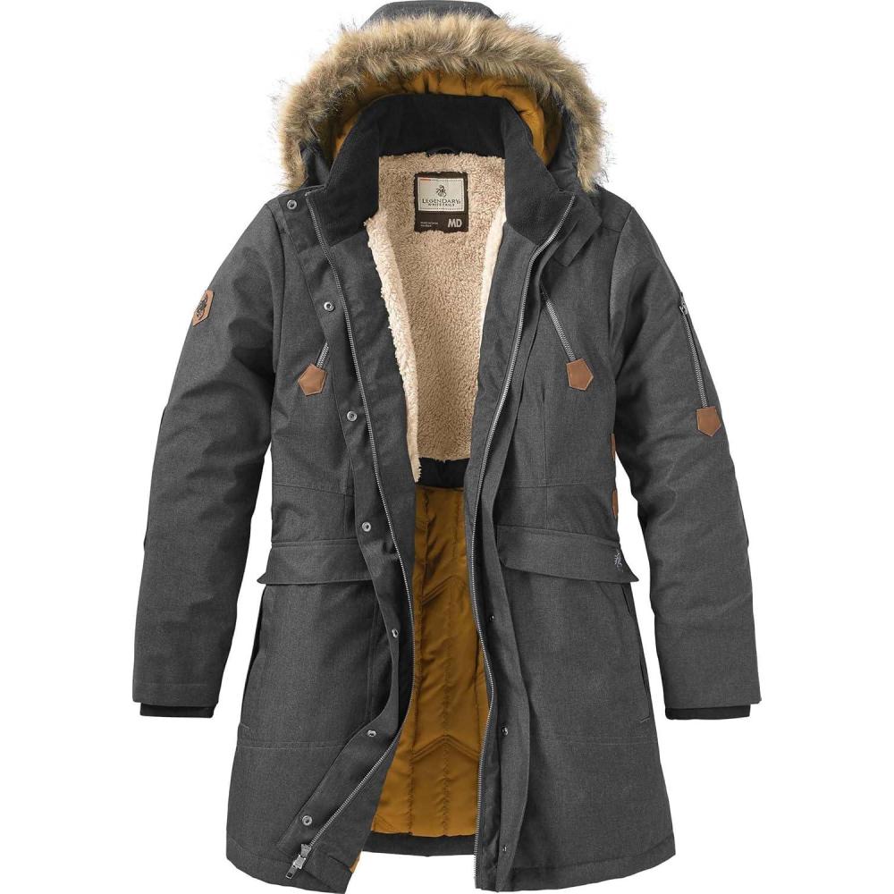 imageLegendary Whitetails womens Water Resistant Anchorage Parka Winter Coat With Removable HoodDark Coal Heather