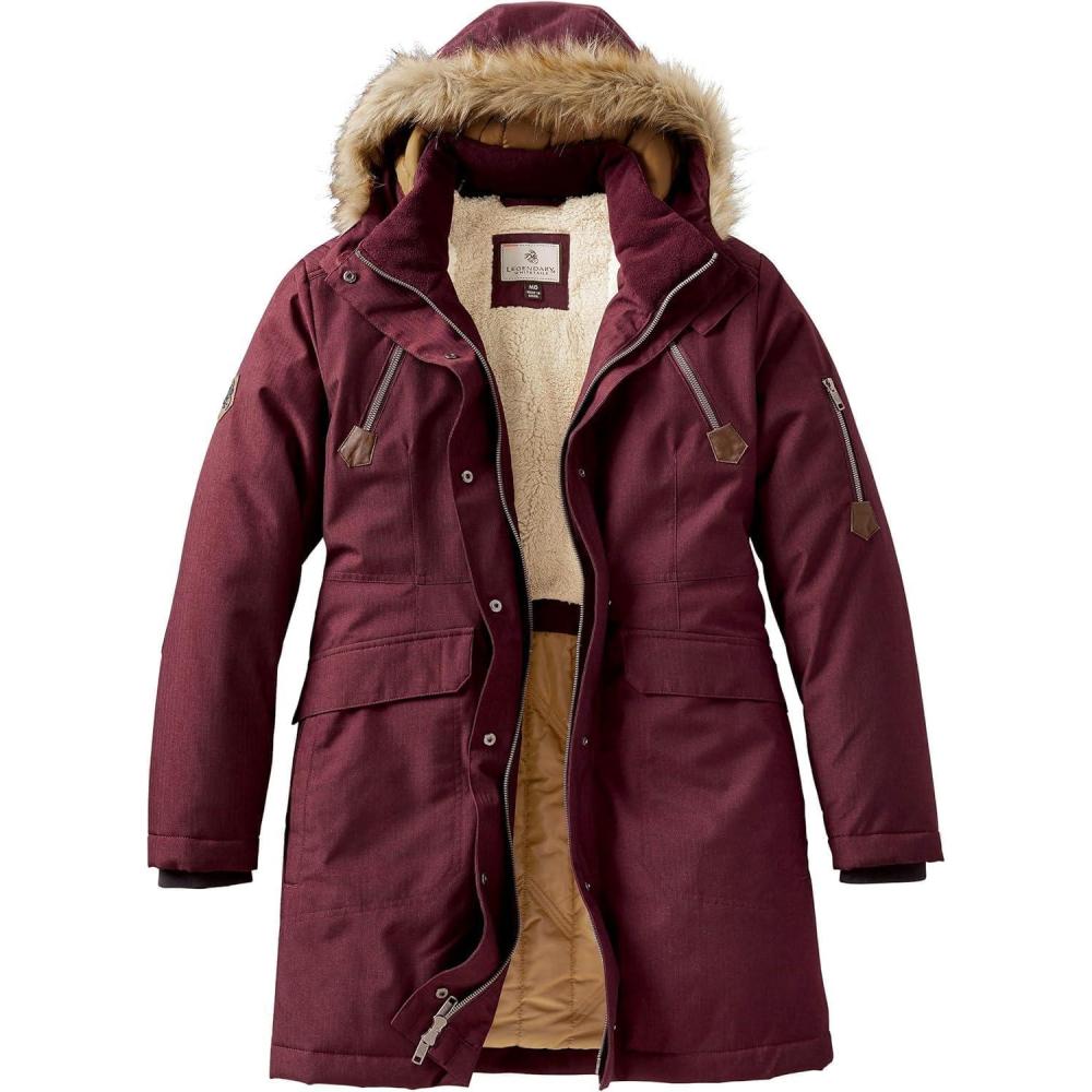 imageLegendary Whitetails womens Water Resistant Anchorage Parka Winter Coat With Removable HoodRusty Maroon