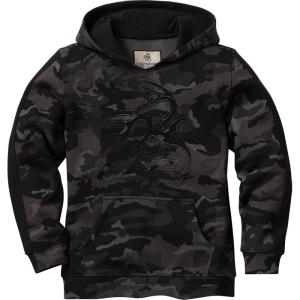 Legendary Whitetails Kids Pullover Hoodie Camo Sweatshirt Comfy V-Neck Design(Nocturnal Camo)